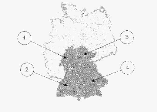 Abbildung zur Aufgabe 8. Welches Bundesland ist Bayern?