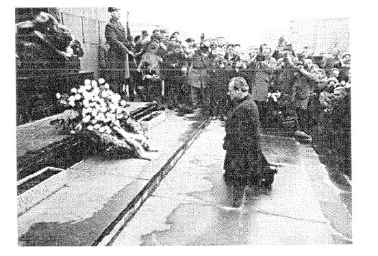 Abbildung zur Aufgabe 181. Was wollte Willy Brandt mit seinem Kniefall 1970 im ehemaligen jüdischen Ghetto in Warschau ausdrücken?