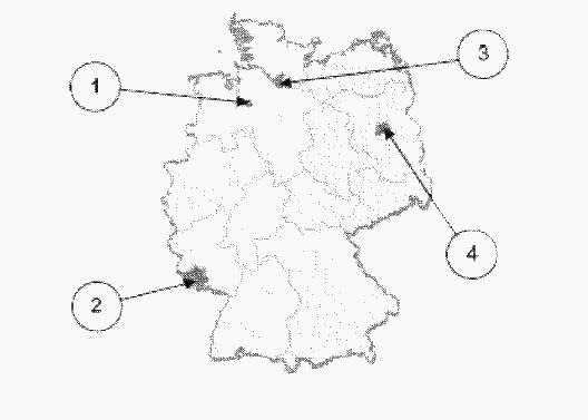 Abbildung zur Aufgabe 8. Welches Bundesland ist Bremen?